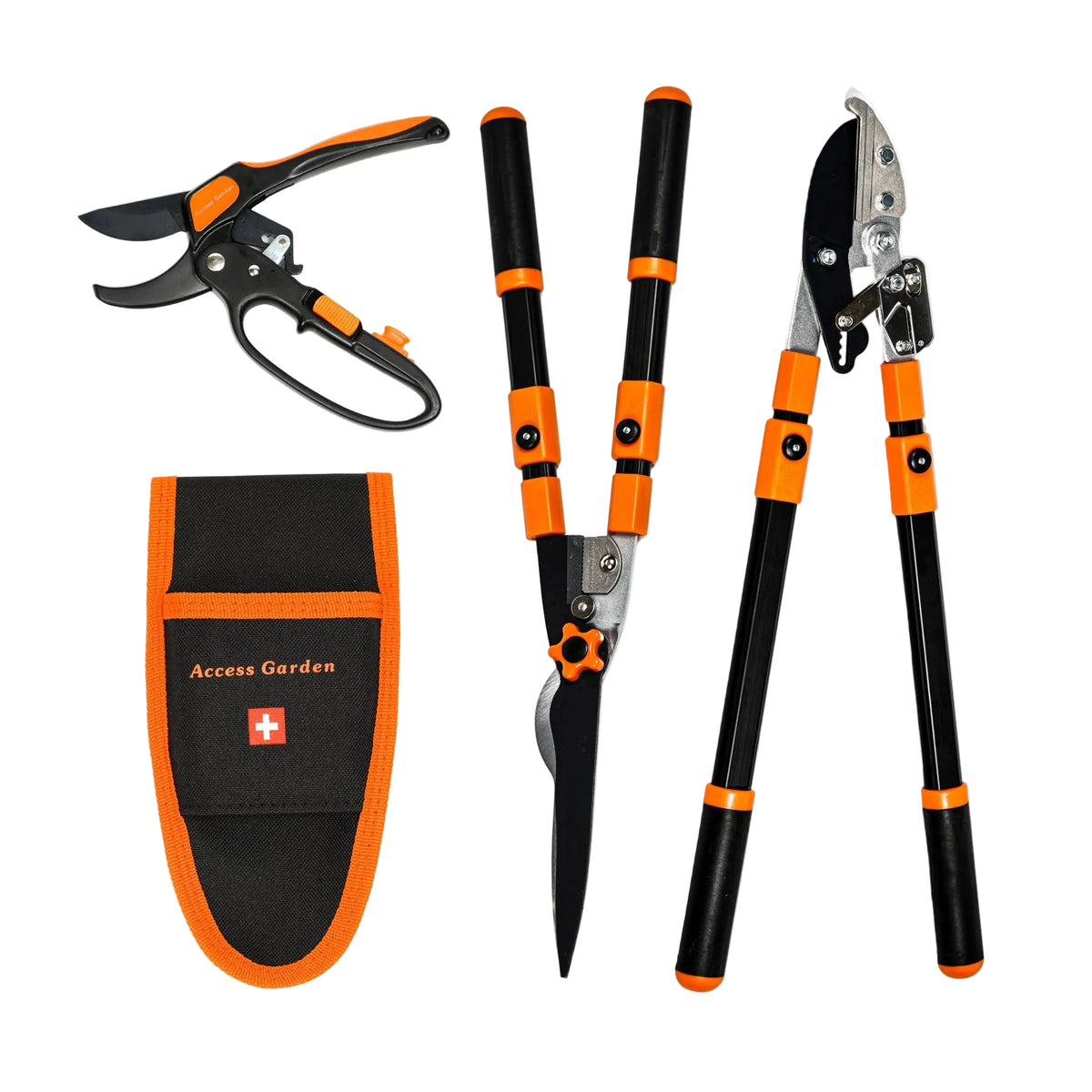 Werkzeug-Set: Gartenschere + Astschere + Heckenschere